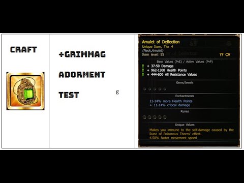 Drakensang Online Poison Amulet Plat Crafting + New Grimag Adorment Test R250
