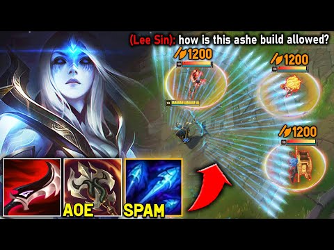 Ashe but I spam W every 0.5 seconds and do double AOE damage (ENEMY TEAM WAS MAD)