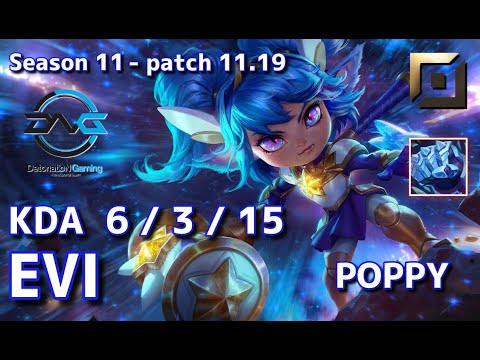 【EUWサーバー/D1/Duo Steal】DFM Evi ポッピー(Poppy) VS セト(Sett) TOP - Patch11.19 EUW Ranked【LoL】