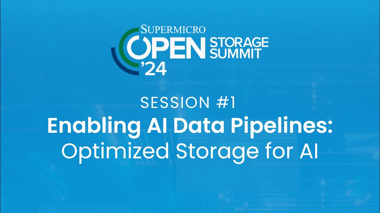 Enabling AI Data Pipelines: Optimized Storage for AI