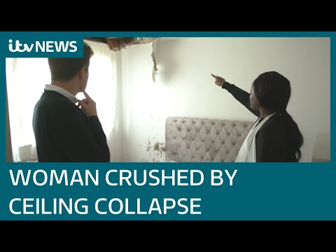 Woman crushed by ceiling collapse as ITV News exposes yet more social housing failures | ITV News