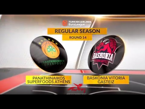 EuroLeague Highlights RS Round 14: Panathinaikos Superfoods Athens 69-68 Baskonia Vitoria Gasteiz