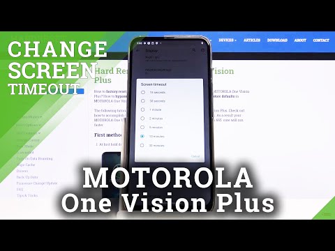 How to Set Screen Timeout in MOTOROLA One Vision Plus – Find Blackout Options