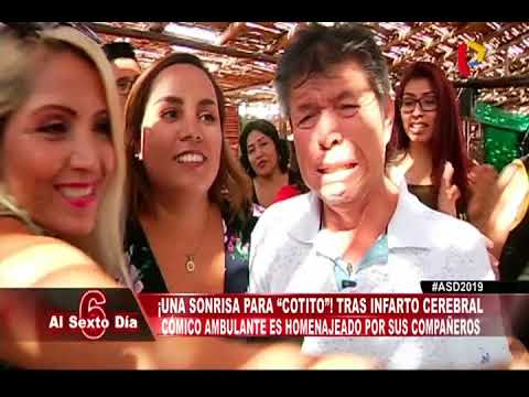 Una sonrisa para “Cotito”: tras sufrir un infarto cerebral cómico ambulante es homenajeado