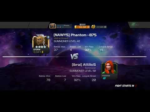 mcoc strom 4 star rank 4 signature level 18 vs phoenix 4 star