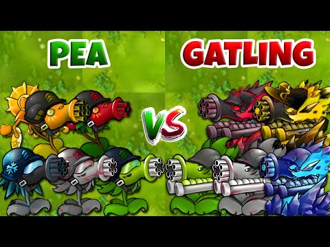 PVZ Fusion 2.4 Challenge - Team PEA vs GATLING Plants Fusion VS Obsidian Gargantuar - Who Will Win?