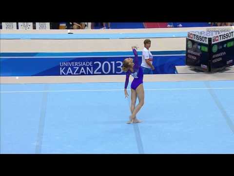 Ksenia Afanasyeva FX routine 2013 Universiade AA Finals