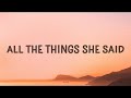 Tatu All The Things She Said Lyrics