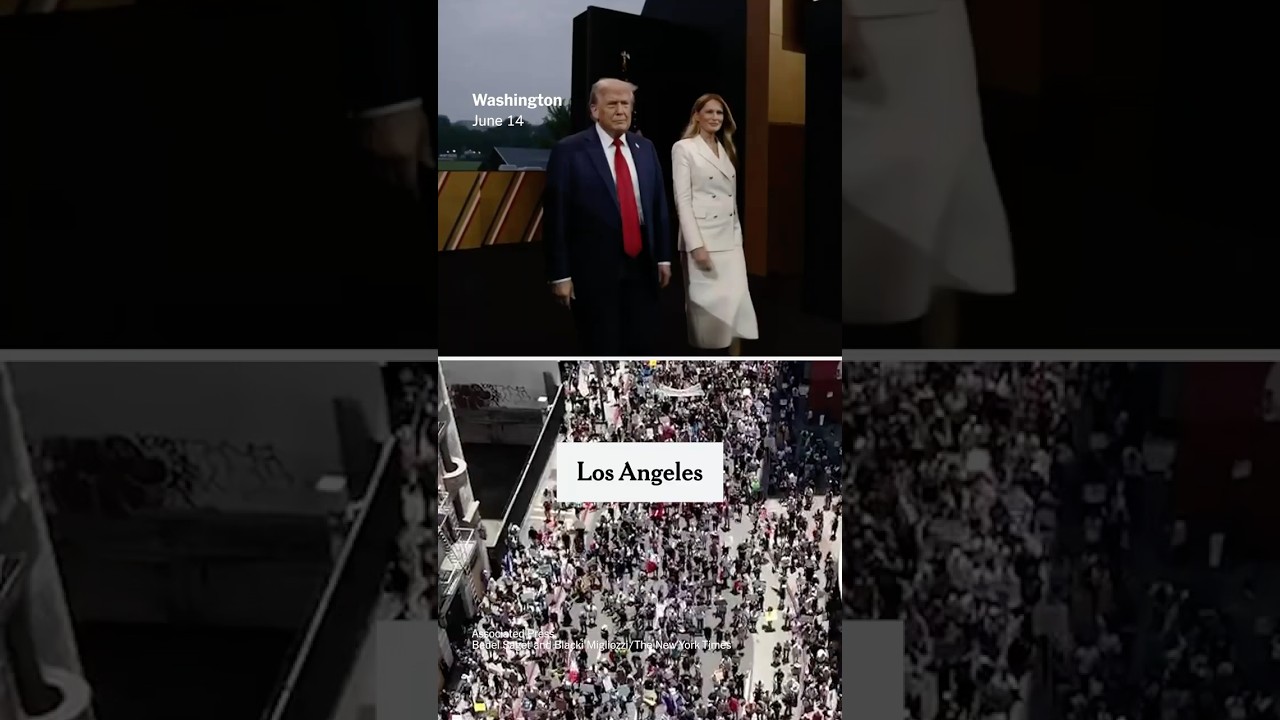 ‘No Kings’ Protests Contrast With Trump’s Parade