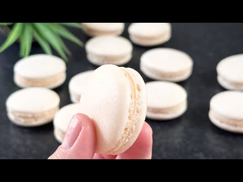 Macarons für Anfänger! ASMR! Keine Lebensmittelfarbe! Rezept für weiße französische Macarons