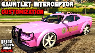 GTA 5 Online NEW Gauntlet Interceptor Cop Car Customization!