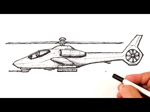 How to draw a Future Military Helicopter