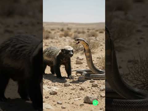 Venomous Cobra vs Unstoppable Honey Badger – Who Wins? #AnimalFight #Nature #Predator  #animals