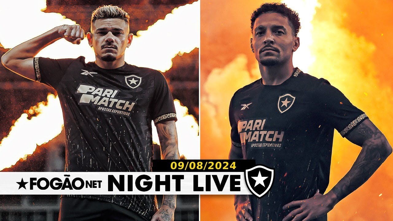 NIGHT LIVE | Botafogo e Reebok lançam nova camisa preta de 2024/2025