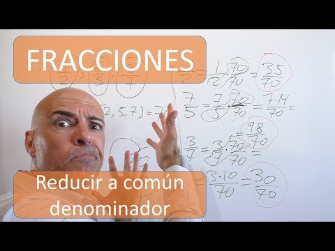 REDUCIR A COMÚN DENOMINADOR FRACCIONES