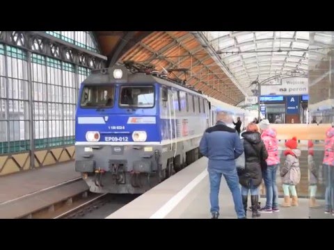 Stacja: WROCŁAW GŁÓWNY - Odjazd EP09-012 z ostatnim IC "POMORZANIN" do Gdyni Głównej