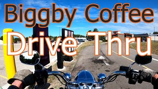 Biggby Coffee Drive Thru on Motorcycle