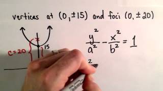 Conic Sections, Hyperbola : Find Equation Given Foci and Vertices