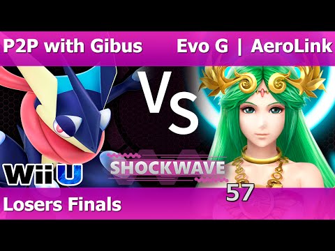 SW 57 Smash 4 - P2P with Gibus (Greninja) vs Evo G | AeroLink (Palutena) - Losers Finals
