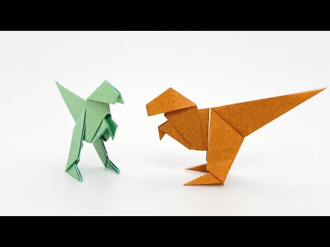 Origami Adult Tyrannosaurus Rex 🦖 | The reigning king of the dinosaur world is back,How to make it.