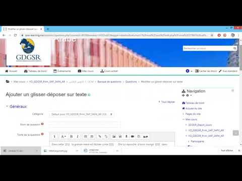 Créer un test(glisser déposser sur une image/glisser déposer sur un texte/sélectionner mots manquat)