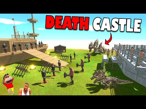 CHOP CASTLE vs SHINCHAN CASTLE and HAMID TEAM in Animal Revolt Battle Simulator Hindi | DEATH RUN