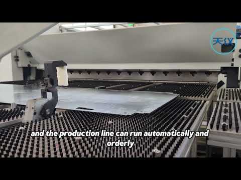 Fully automatic sheet metal bending production line, currently producing iron doors