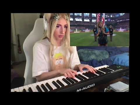 DOMi reharmonizing the national anthem (Ingrid Andress - Home Run Derby 2024)