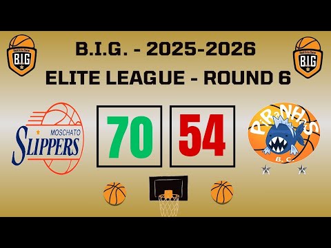 Moschato Slippers 70-54 Piranhas BC (Round6-Elite-25/01/2026)