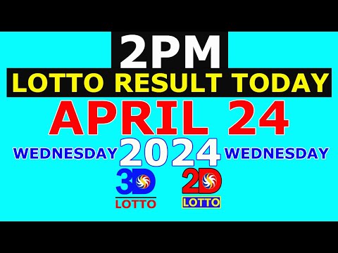 Lotto Result Today 2pm April 24 2024 (PCSO)