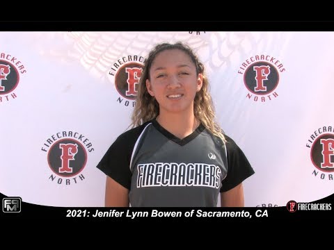 2021 Jenifer Lynn Bowen Shortstop Softball Skills Video - Firecrackers North