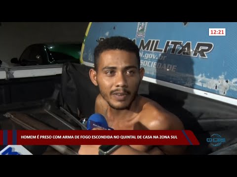 Homem é preso com arma de fogo escondida no quintal de casa na zona sul 12 10 2022