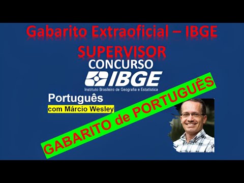 Concurso IBGE - Supervisor - Gabarito Extraoficial - PORTUGUÊS