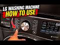LG Washing Machine How To Use