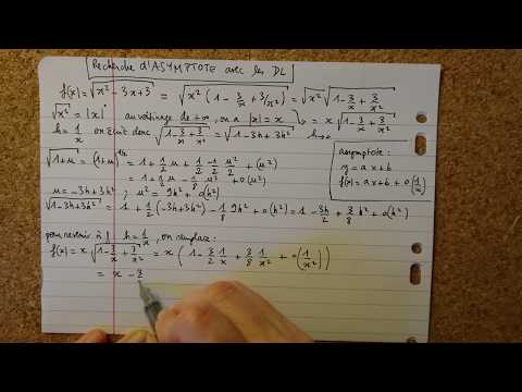 Calcul d'asymptote et position avec un DL - L1 Analyse Fonctions et Développements limités