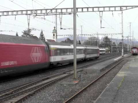 Ein Stunden-Takt im Bahnhof Rupperswil