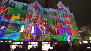 Movie on a building!Merry Christmas and happy holidays everyone!