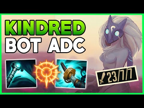 DON'T COME TO LANE OR YOU DIE! KINDRED ADC IS A BOT LANE GOD (1 E AND THEY DIE)! - League Of Legends