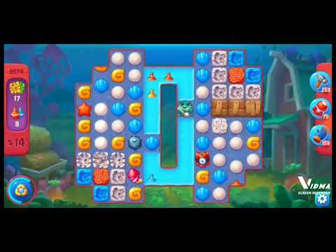 Fishdom. 9574 hard level no boosters and diamonds. 21 move