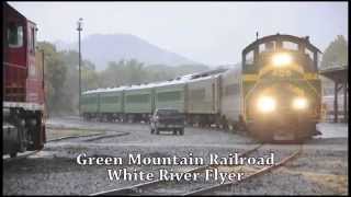 preview picture of video 'Rainy Day Railfanning In White River Junction'