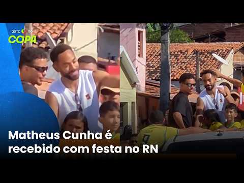 Matheus Cunha é recebido com festa em Baía Formosa após Copa do Mundo