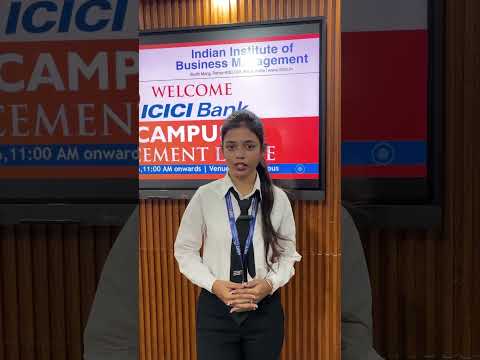 Student shares her review after the ICICI Bank Campus Placement Drive at IIBM Patna ??.