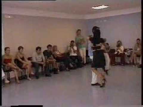  Javier Rodriguez  and  Geraldine Rojas  are  dancing  to  the  tango  "  El Cachafaz  "
