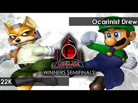 Melee: 22K (Fox/Falcon) V Ocarinist Drew (Luigi) - Obelisk 112 Tournament SSBM