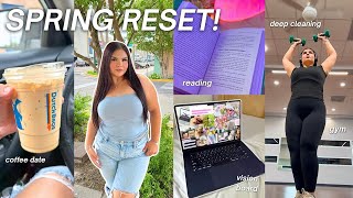 SPRING RESET 🌷vision board, deep cleaning & organizing my room, reading + getting my life together!