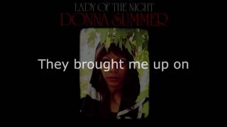 Donna Summer - Born to Die LYRICS Remastered &quot;Lady of the Night&quot; 1974