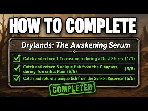 How to COMPLETE THE AWAKENING SERUM QUEST (CLAYPANS, SUNKEN RESERVOIR, TERROSUNDER) in FISCH Roblox