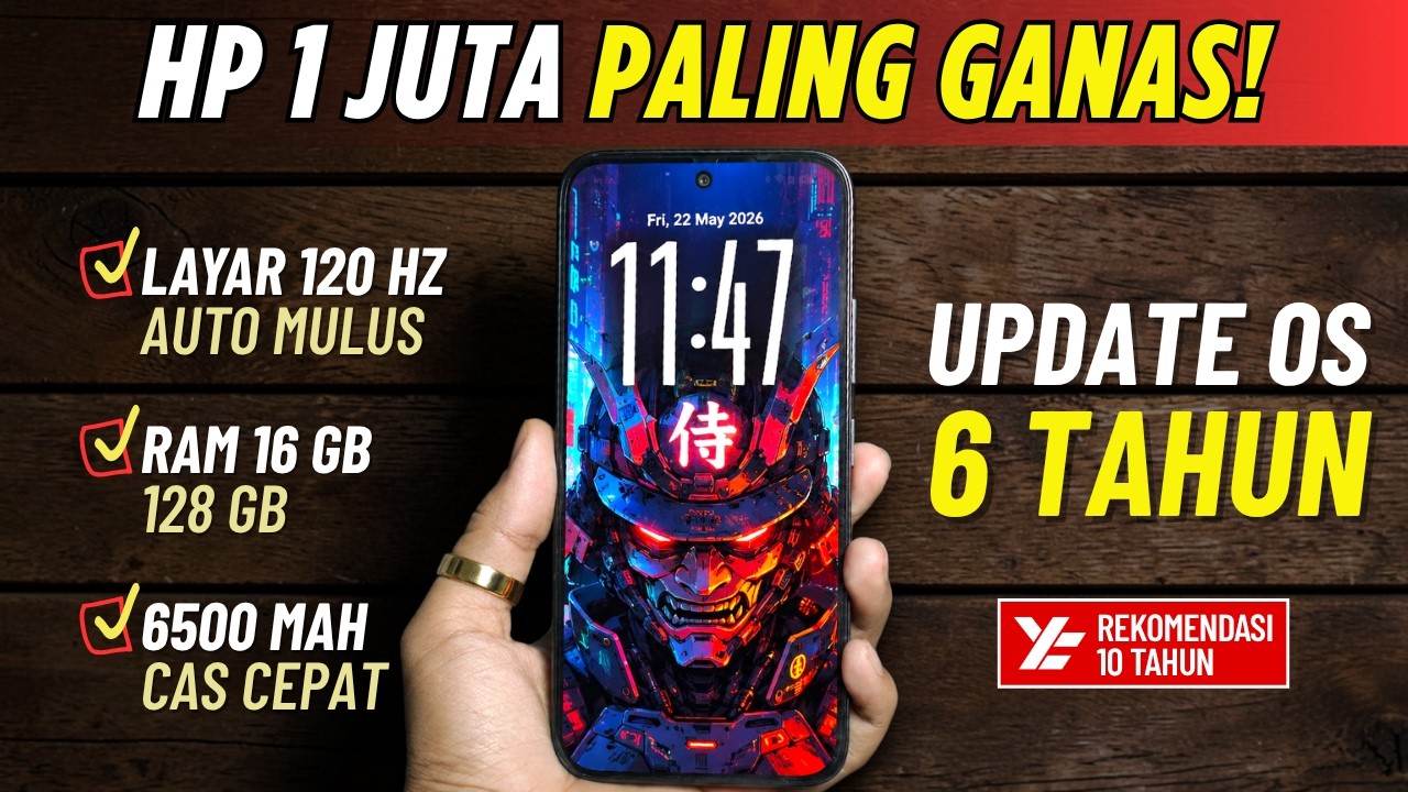 5 REKOMENDASI HP 1 JUTAAN TERBAIK MEI 2026 VERSI YATEKNO