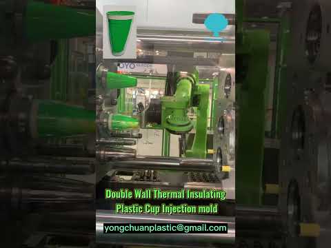 3k Double Wall Thermal Insulating Plastic Cup Injection mold #twocolormold #moldmaker #2kmold
