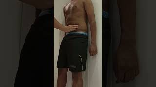 standing gut punch against wall - lower Stomach pu